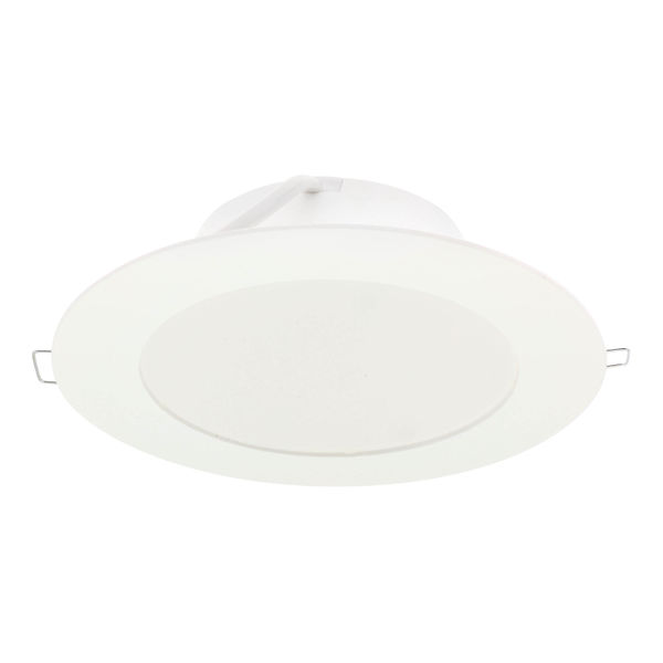 LÁMPARA DE TECHO EMPOTRABLE LED REDONDA FLAT 6" 8 W BLANCA MATE
