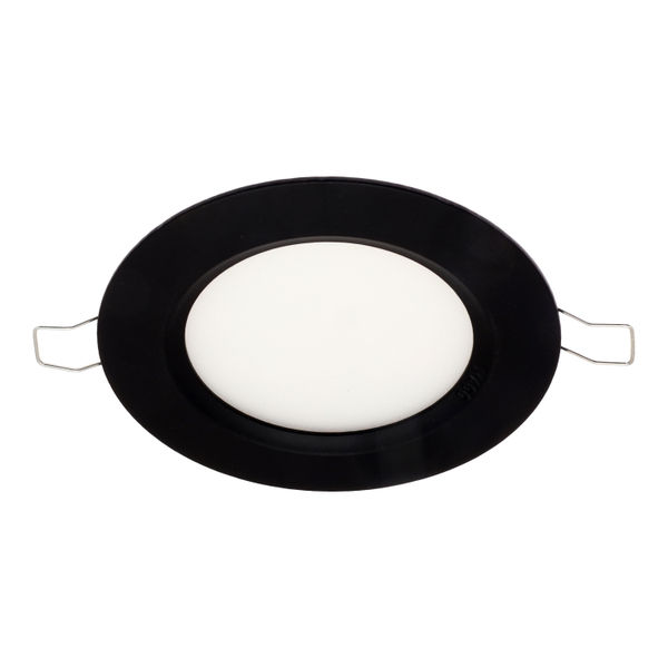 LÁMPARA DE TECHO EMPOTRABLE LED REDONDA 4" 6 W NEGRA LUZ CÁLIDA