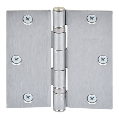 BISAGRA DE CABEZA PLANA 8.89 X 8.89 CM PLATA 2 PIEZAS