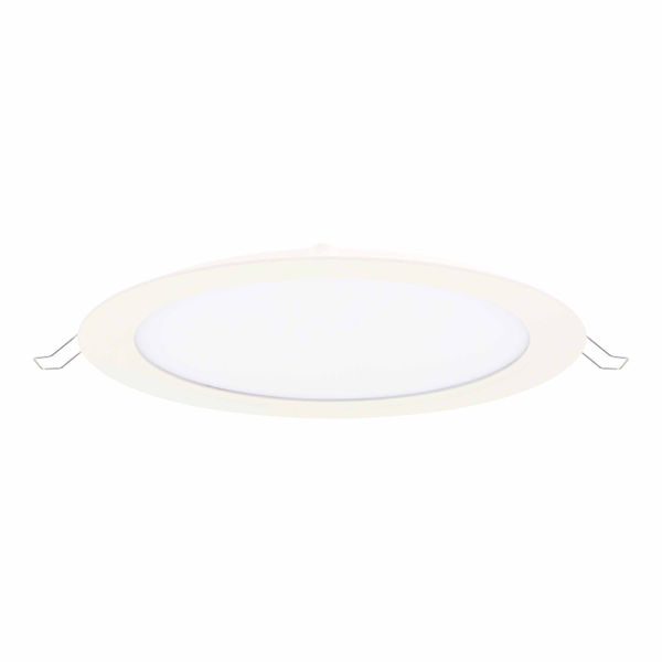 LÁMPARA DE TECHO EMPOTRABLE LED REDONDA 10" 18 W BLANCA MATE
