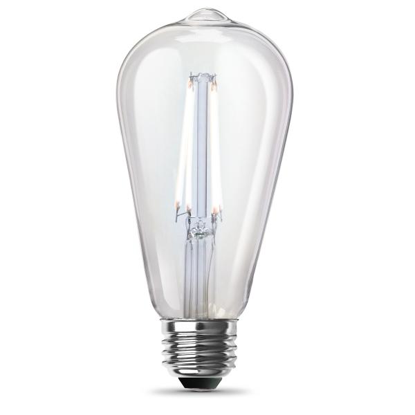 FOCO LED E26 ST19 LUZ FRÍA ATENUABLE 8.8 W / 60 W 2 PIEZAS