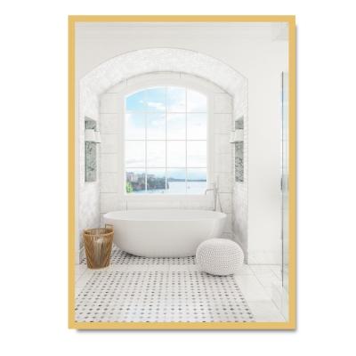 ESPEJO RECTANGULAR CON MARCO DE METAL 50 X 70CM DORADO