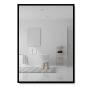 ESPEJO RECTANGULAR CON MARCO DE METAL 60 X 80CM NEGRO