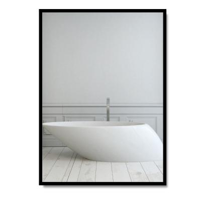 ESPEJO RECTANGULAR CON MARCO DE METAL 40 X 60CM NEGRO
