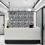 PANEL 3D 50 X 50 CM DECORATIVO PLATA CROMADO