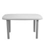 MESA DE JARDÍN RECTANGULAR RÍGIDA ACAPULCO RESINA BLANCO