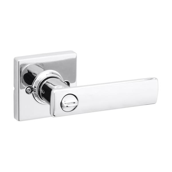 MANIJA PARA PUERTA REVERSIBLE CROMO PULIDO DE LATÓN Y ACERO PARA BAÑO INTERIOR