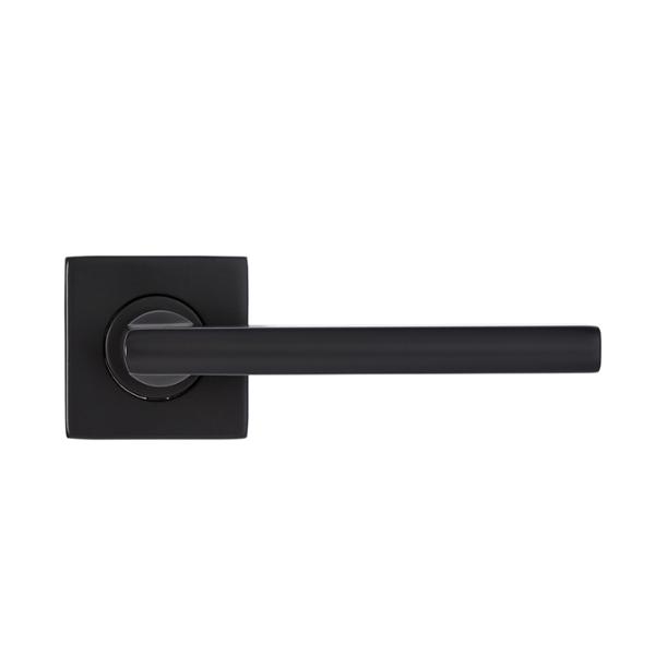 CERRADURA PARA ENTRADA PRINCIPAL EMBUTIR REVERSIBLE 1 BULON NEGRO MATE LATÓN Y ACERO