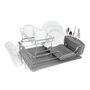 ESCURRIDOR DE ACERO DE 2 NIVELES PARA COCINA DESMONTABLE CROMADO CON GRIS