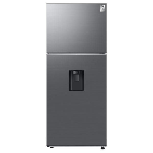 REFRIGERADOR 14 PIES TOP MOUNT 2 PUERTAS DIGITAL INVERTER DISPENSADOR DE AGUA ACERO INOX