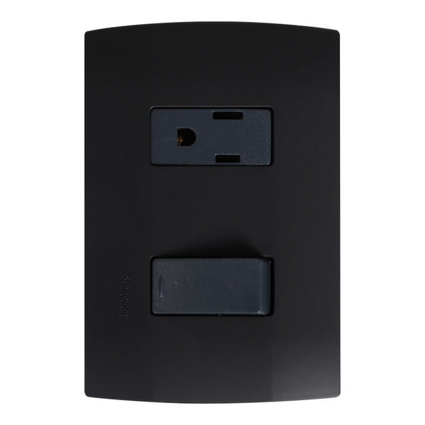 INTERRUPTOR CON CONTACTO NEGRO SCHNEIDER ELECTRIC