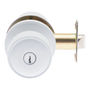 CERRADURA POMO BOLA 7 X 6.5 CM METAL MARFIL MATE