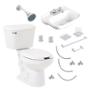 PAQUETE SANITARIO REDONDO 4.8 L CON LAVABO EMPOTRABLE BLANCO AHORRADOR