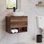 MUEBLE PARA BAÑO FLOTANTE GRECO 20" NOGAL MDP CON LAVABO