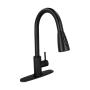 LLAVE PARA FREGADERO MONOMANDO NEGRO CUELLO RETRÁCTIL AHORRO DE AGUA