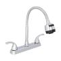 LLAVE PARA FREGADERO DUOMANDO CROMO CUELLO FLEXIBLE 8" AHORRO DE AGUA
