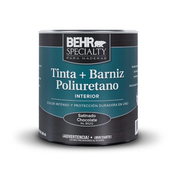 BARNIZ BASE AGUA PARA MADERA SATINADO PROTECCIÓN Y COLOR 946 ML