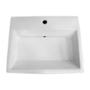 OVALÍN PARA BAÑO DE SOBREPONER BLANCO RECTANGULAR 58 X 14 X 14 CM BRILLO