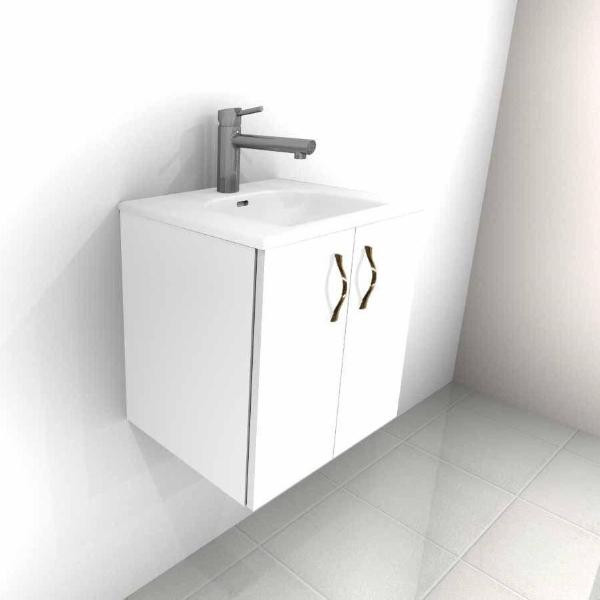 MUEBLE PARA BAÑO FLOTANTE DANCE 20" BLANCO MDF CON LAVABO