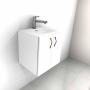 MUEBLE PARA BAÑO FLOTANTE DANCE 20" BLANCO MDF CON LAVABO