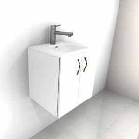 MUEBLE PARA BAÑO FLOTANTE DANCE 20" BLANCO MDF CON LAVABO