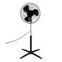 VENTILADOR DE PEDESTAL AJUSTABLE 16 PULGADAS USO EN INTERIORES PLASTICO NEGRO