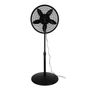 VENTILADOR DE PEDESTAL AJUSTABLE 18 PULGADAS EFICIENTE PLASTICO NEGRO