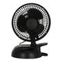 VENTILADOR DE PINZA PEDESTAL AJUSTABLE 6 PULGADAS PLASTICO NEGRO