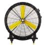 VENTILADOR INDUSTRIAL TIPO TAMBOR 48 PULGADAS MOTOR DC NEGRO AMARILLO