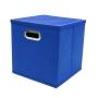 GAVETA ORGANIZADORA PLEGABLE CON TAPA 27 X 27 X 27 CM POLIPROPILENO Y CARTÓN AZUL ROJO