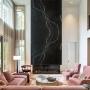 LAMBRÍN PANEL DECORATIVO PVC 122 X 244 CM PARA MURO ACABADO MÁRMOL NEGRO ADHESIVO