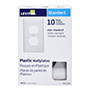 PLACAS PARA CONTACTO DÚPLEX PLÁSTICO BLANCAS 10 PIEZAS