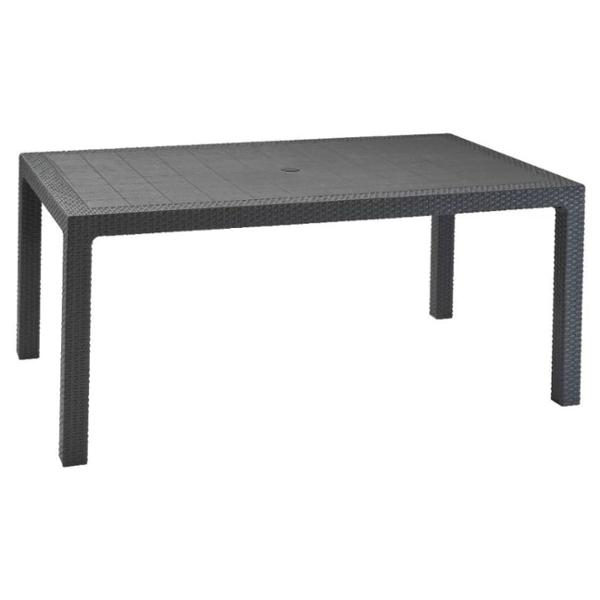 MESA RECTANGULAR RÍGIDA MELODY POLIPROPILENO GRAFITO