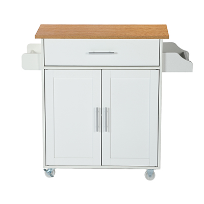 ARMARIO DE COCINA EMPUJABLE DE MADERA 100X35X92CM BLANCO