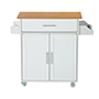 ARMARIO DE COCINA EMPUJABLE DE MADERA 100X35X92CM BLANCO