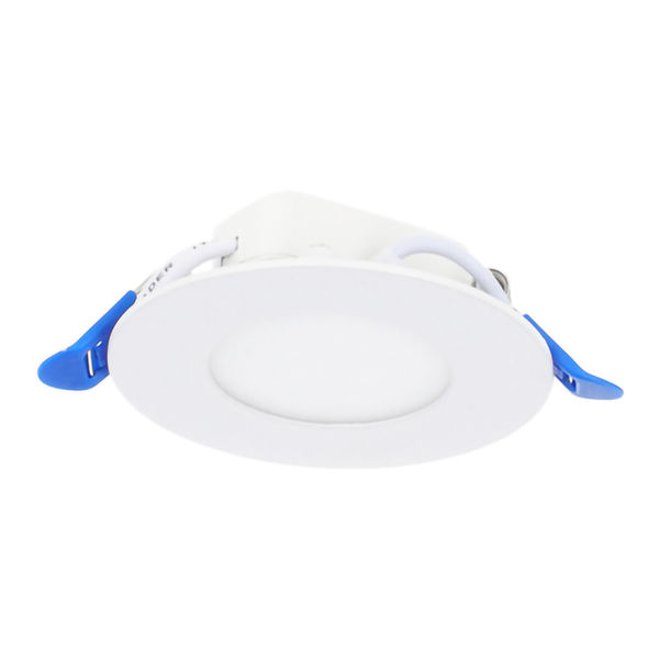 LÁMPARA DE TECHO EMPOTRABLE LED CCT REDONDA 3" 4 W BLANCA MATE 4 PIEZAS
