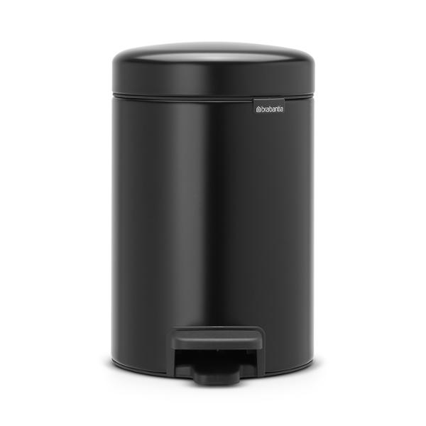 BOTE BASURA NEWI PEDAL MATE NEGRO 3 L BRABANTIA