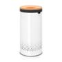 BOTE ROPA BLANCO CON TAPA CORCHO 35L ACERO BRABANTIA