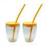 JUEGO 2 VASOS VIAJE PAVINA 300ML NARANJA BODUM