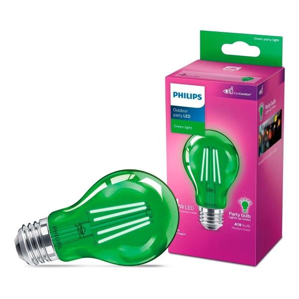 FOCO LED E26 A19 LUZ VERDE 4 W / 40 W 1 PIEZA