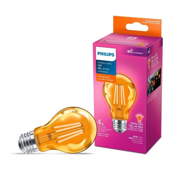 FOCO LED E26 A19 LUZ NARANJA 4 W / 40 W 1 PIEZA