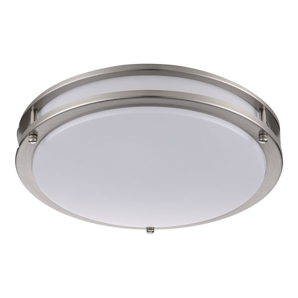 PLAFÓN ILUMINADO LED SOBREPONER CIRCULAR 36 W NÍQUEL LUZ CCT PARA INTERIOR