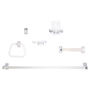 JUEGO DE ACCESORIOS PARA BAÑO CROMADO 6 PIEZAS MINIMALISTA