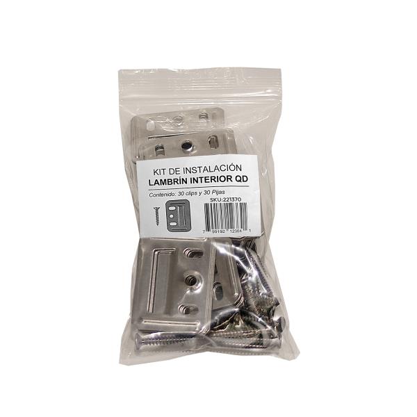 KIT DE INSTALACIÓN LAMBRÍN INTERIOR QD