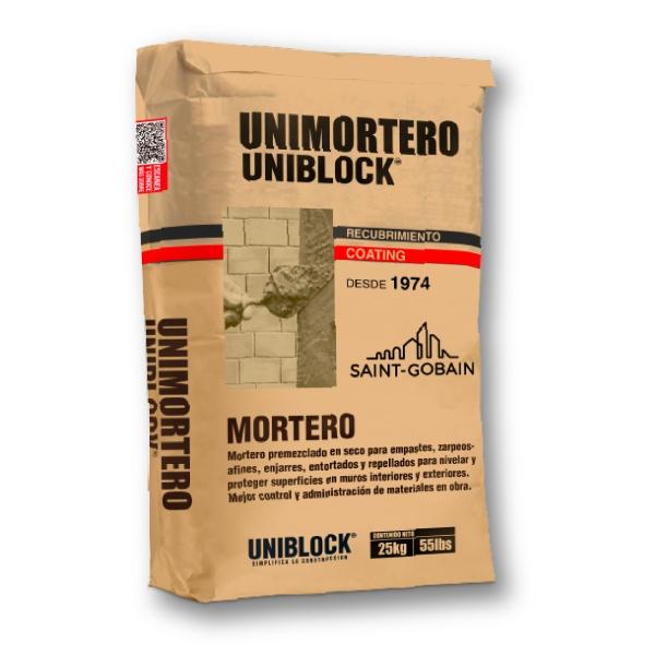 UNIMORTERO PREMEZCLADO SACO 25 KG