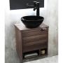MUEBLE PARA BAÑO FLOTANTE NERO 16" CAFÉ MELAMINA CON LAVABO, MONOMANDO Y CÉSPOL