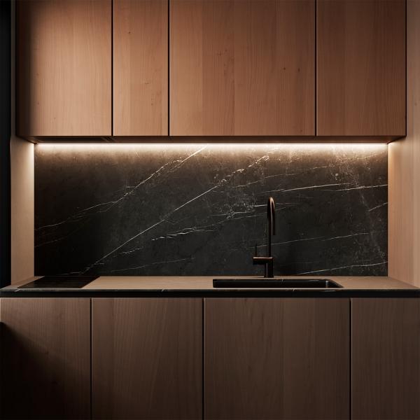 LAMBRÍN PANEL DECORATIVO PVC 122 X 60 CM PARA MURO ACABADO MARMOL NEGRO FACIL INSTALACIÓN