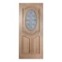 PUERTA EXTERIOR OVAL 91.4 X 213 CM CAFE MADERA