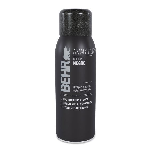 PINTURA EN AEROSOL NEGRO AMARTILLADO BRILLANTE PARA METAL MADERA Y PLÁSTICO DE SECADO RÁPIDO