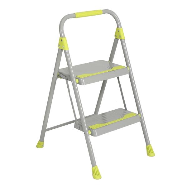 ESCALERITA DE ACERO 72 x 41CM GRIS/VERDE
